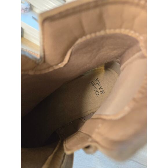 FRYE & CO Estreley Ankle Block Heel Booties Sand Size 11M Western Country Ranch - Picture 7 of 8